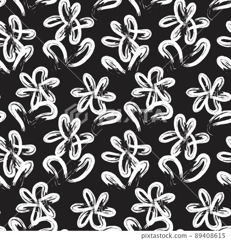 Floral Brush strokes Seamless Pattern Design Floral Brush strokes Seamless Pattern Design 89408615