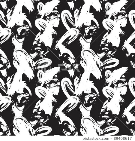 Floral Brush strokes Seamless Pattern Design Floral Brush strokes Seamless Pattern Design 89408617