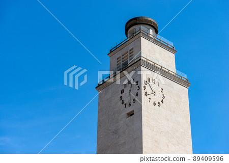 Clock Tower of the Fascist Revolution in Brescia Downtown - Lombardy Italy Clock Tower of the Fascist Revolution in Brescia Downtown - Lombardy Italy 89409596