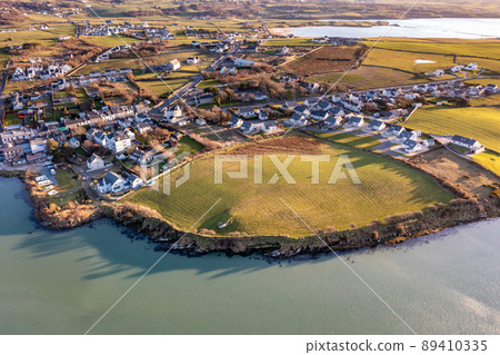 Aerial view of Dunfanaghy in County Donegal at sunset - Ireland Aerial view of Dunfanaghy in County Donegal at sunset - Ireland 89410335