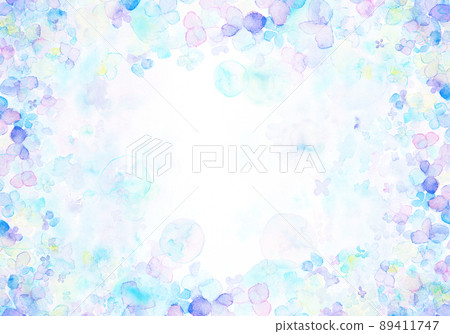 Hydrangea and soap background material 89411747