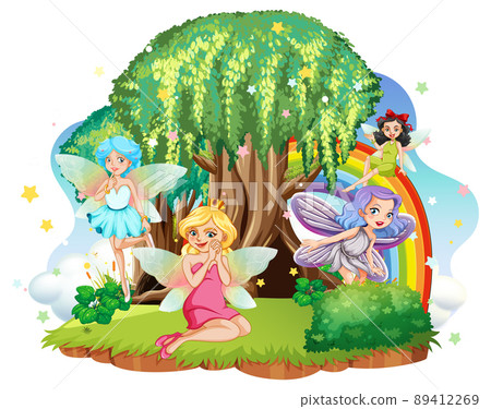 Isolated fantastic forests with beautiful fairies 89412269