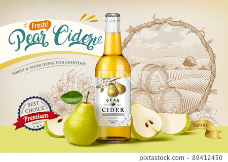 Pear cider banner ad 89412450