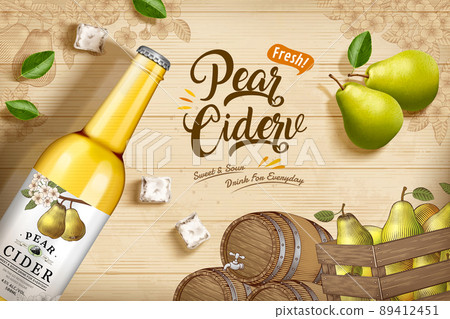 Pear cider banner ad Pear cider banner ad 89412451
