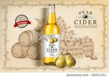 Pear cider banner ad Pear cider banner ad 89412452