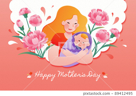 Mother's Day card with newborn 89412495