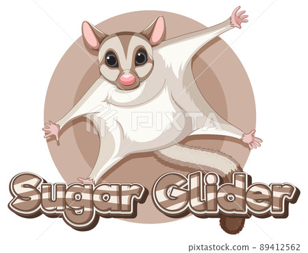 Font design for sugar glider in brown 89412562