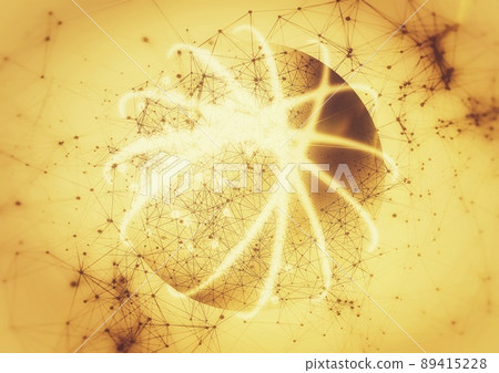 發光球體的 3d 插圖 89415228