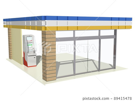 The latest ATM (3DCG image) at a convenience store The latest ATM (3DCG image) at a convenience store 89415478