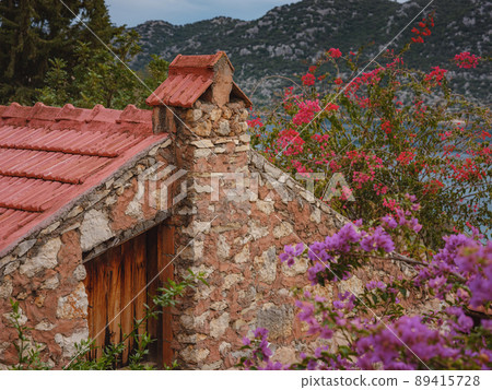 Travel and tourist attractions at Kekova island, Turkey. 89415728