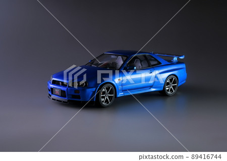 Nissan Skyline GT-R V Spec (R34) Bayside Blue Plastic Model 1/24 Scale 89416744