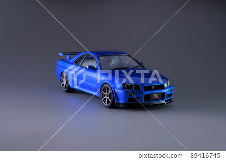 Nissan Skyline GT-R V Spec (R34) Bayside Blue Plastic Model 1/24 Scale 89416745