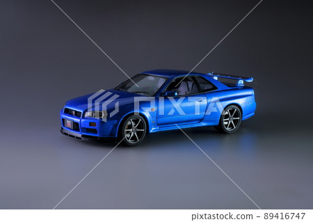 Nissan Skyline GT-R V Spec (R34) Bayside Blue Plastic Model 1/24 Scale 89416747