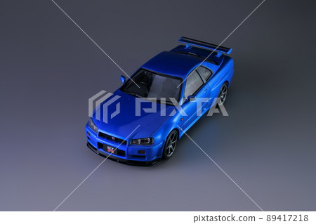 Nissan Skyline GT-R V Spec (R34) Bayside Blue Plastic Model 1/24 Scale 89417218