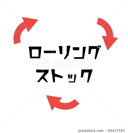 Rolling stock explanation illustration material red 89417585