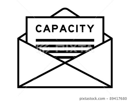 Envelope and letter sign with word capacity as the headline Envelope and letter sign with word capacity as the headline 89417680
