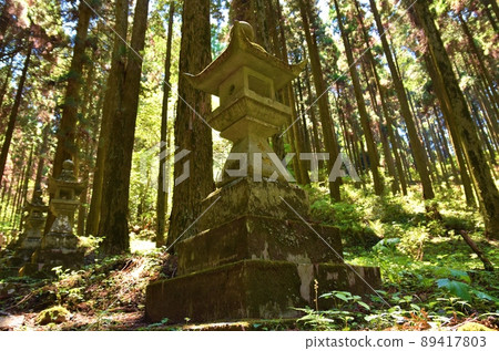 熊本,春天的上色見熊野座神社的燈籠 熊本,春天的上色見熊野座神社的燈籠 89417803
