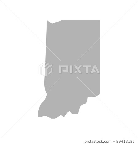 Indiana map vector icon on white background Indiana map vector icon on white background 89418185
