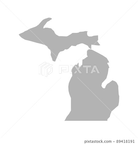 Michigan map vector icon on white background Michigan map vector icon on white background 89418191