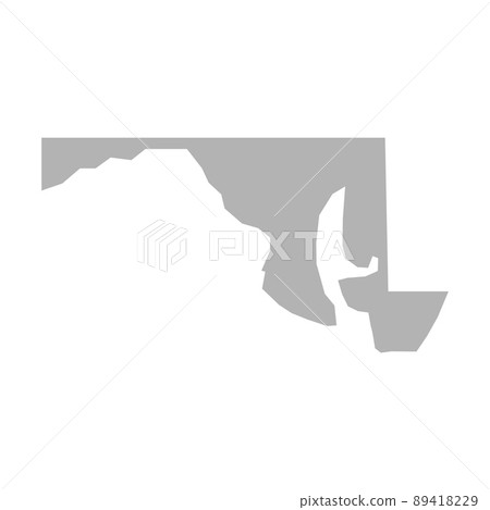 Maryland map vector icon on white background Maryland map vector icon on white background 89418229
