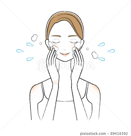 洗臉護膚女性泡沫 洗臉護膚女性泡沫 89418392