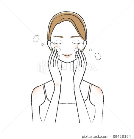洗臉護膚女性泡沫 洗臉護膚女性泡沫 89418394