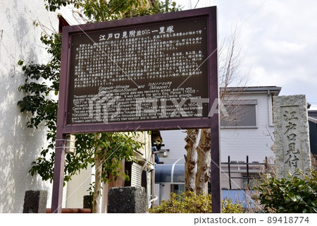 神奈川縣小田原市東海道(1號國道)沿線的江戶口見附/一里塚信息板 神奈川縣小田原市東海道(1號國道)沿線的江戶口見附/一里塚信息板 89418774
