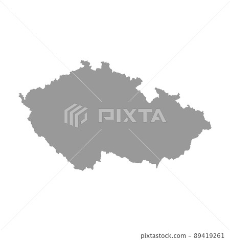 The map of the Czech Republic on white background The map of the Czech Republic on white background 89419261