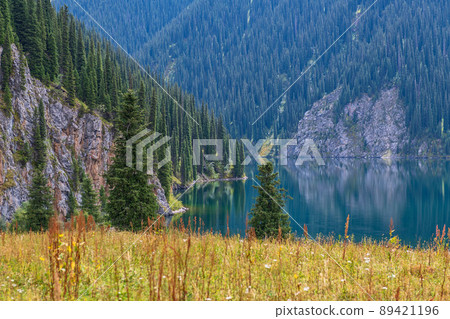 Kolsay lake - mountain lake in Kazakhstan Kolsay lake - mountain lake in Kazakhstan 89421196