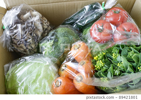 A box full of fresh vegetables 89421801