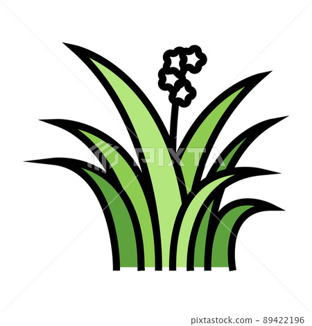herbal leaf color icon vector illustration 89422196