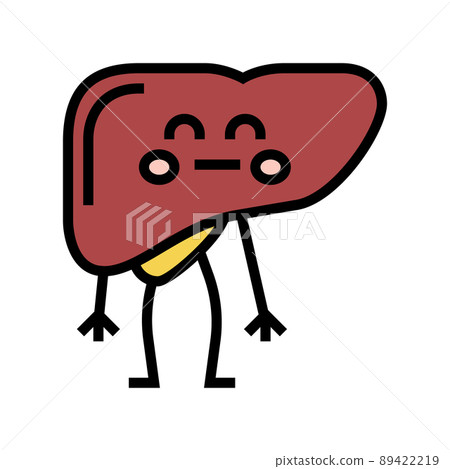 liver health color icon vector illustration 89422219