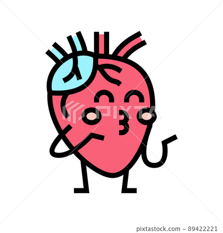 kids heart health color icon vector illustration kids heart health color icon vector illustration 89422221