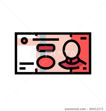yuan cny color icon vector illustration 89422271
