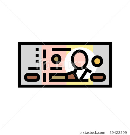 baht thb color icon vector illustration 89422299