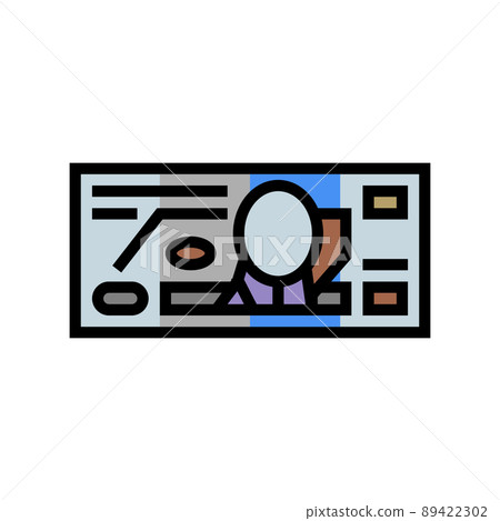 peso mxn color icon vector illustration 89422302