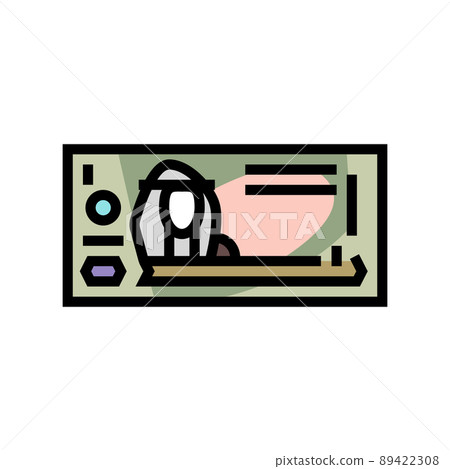 bahraini dinar bhd color icon vector illustration 89422308