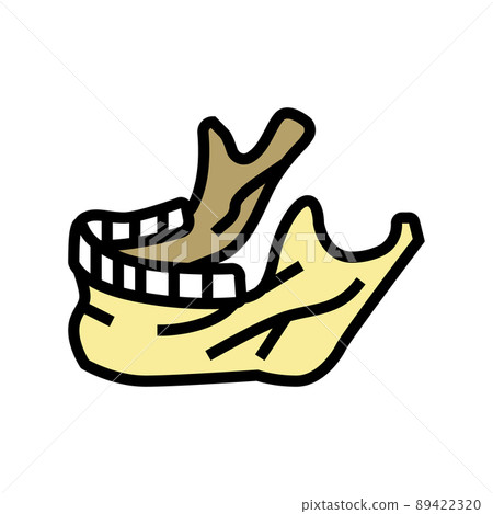 jaw bone color icon vector illustration jaw bone color icon vector illustration 89422320