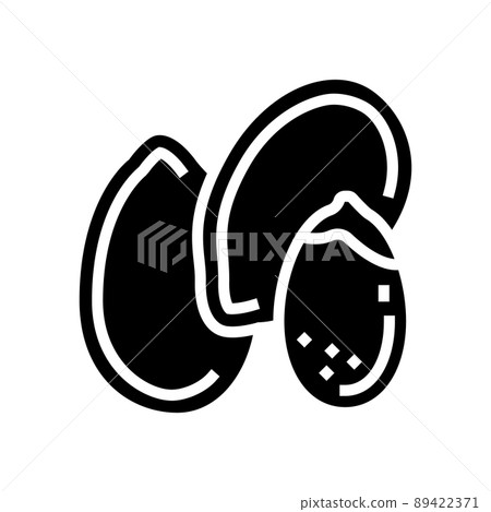 pumpkin seed glyph icon vector illustration 89422371