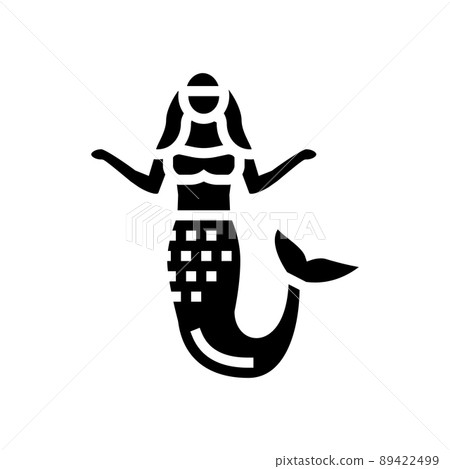 mermaid fairy tale glyph icon vector illustration mermaid fairy tale glyph icon vector illustration 89422499