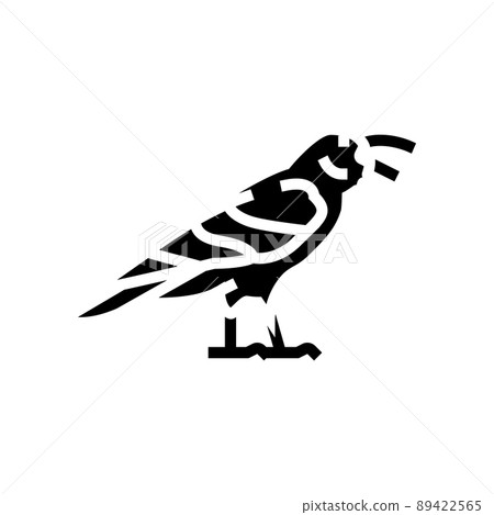 raven bird glyph icon vector illustration raven bird glyph icon vector illustration 89422565