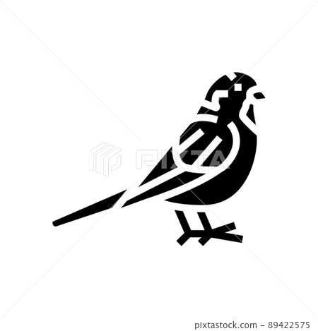 sparrow bird glyph icon vector illustration 89422575