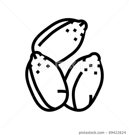 hemp seed line icon vector illustration 89422624