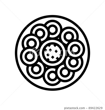 ring cut onion line icon vector illustration 89422629
