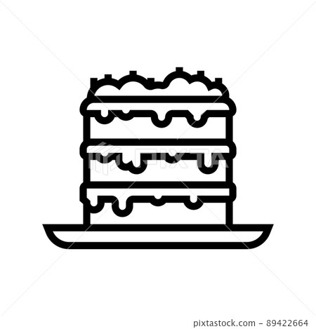 dessert ice cream line icon vector illustration dessert ice cream line icon vector illustration 89422664