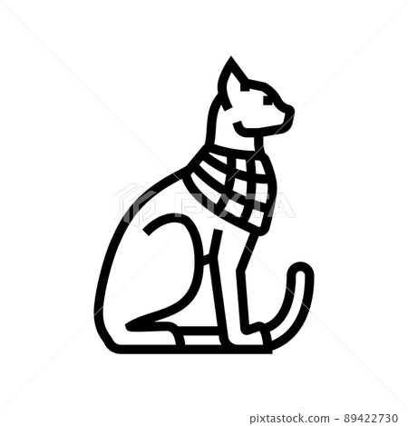 cat egypt animal line icon vector illustration cat egypt animal line icon vector illustration 89422730
