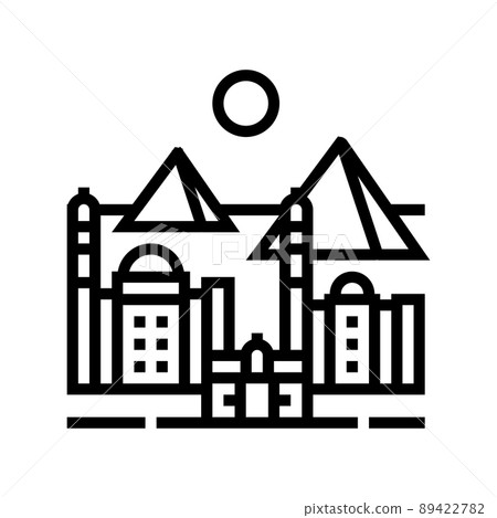 cairo ancient city line icon vector illustration cairo ancient city line icon vector illustration 89422782