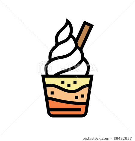yogurt ice cream color icon vector illustration yogurt ice cream color icon vector illustration 89422937