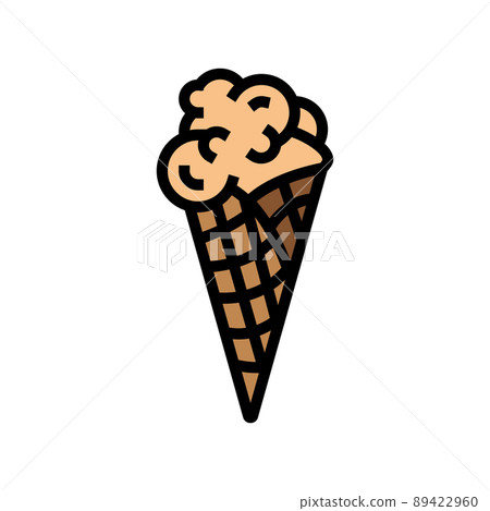 gelato ice cream color icon vector illustration 89422960