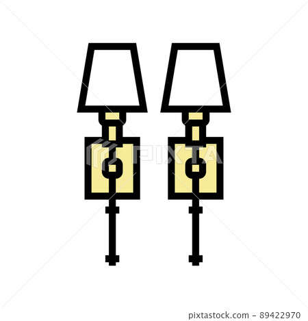 wall sconce set color icon vector illustration 89422970